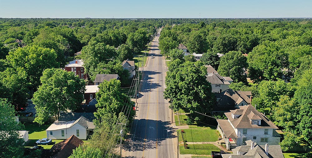 aerial photo of Grant Avenue